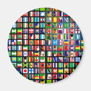 Imán Banderas del mundo