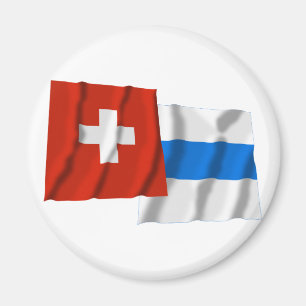 Imán Banderas onduladoras de Suiza y Zug