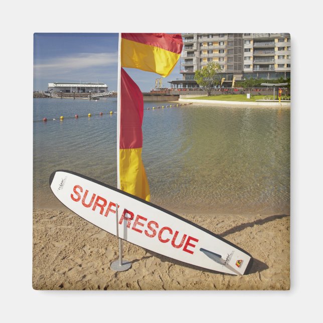 Imán Banderas y tabla de rescate de surf (Frente)