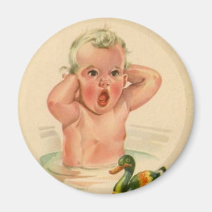 Imán Bañera de Bebé y Pato de Retro