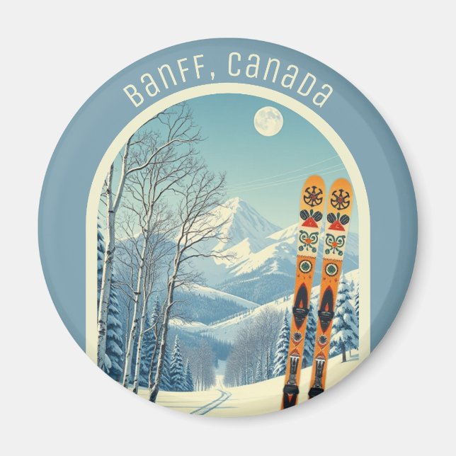 Imán Banff Sunshine Village Canada ski souvenir  (Frente)