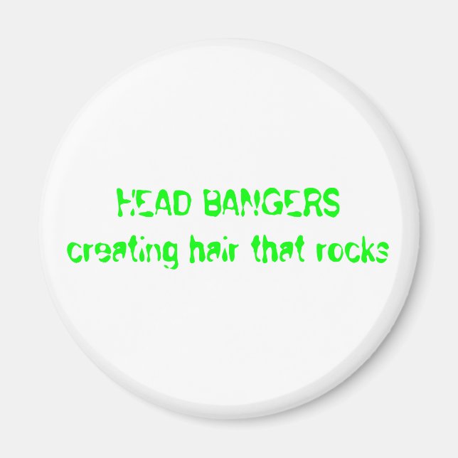 Imán BANGERS DE CABEZA creando el cabello que roza (Frente)