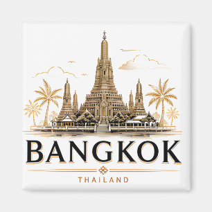 Imán Bangkok Tailandia Viaje Minimalista