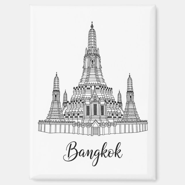 Imán Bangkok Tailandia Wat Arun  (Anverso)