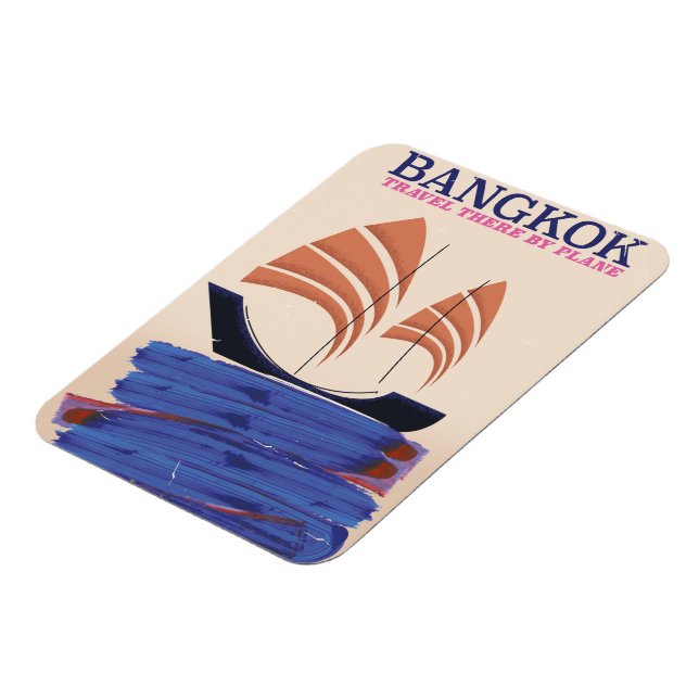 Imán Bangkok "Viaja allí en avión" (Lado Izquierdo)