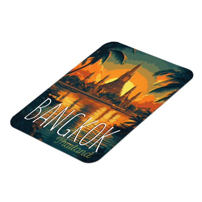 Imán Bangkok, Wat Arun Temple Retro Travel (Lado Izquierdo)