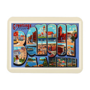 Imán Bangor Maine YO recuerdo viejo del viaje del