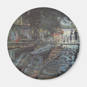 Imán Bañistas en La Grenouillère de Claude Monet