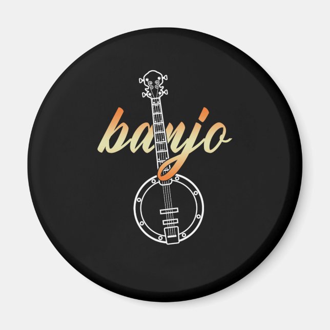 Imán Banjo Country Music Instrument Mandolin Band Gift (Frente)