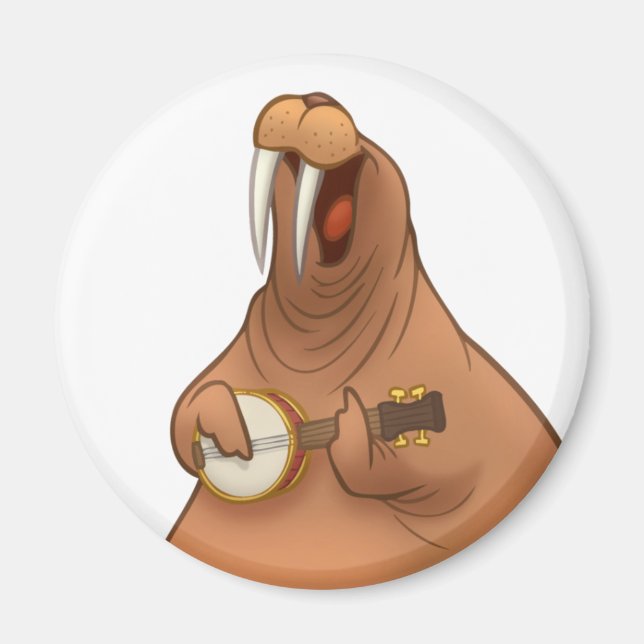 Imán Banjo-Strummin' Walrus Magnet (Frente)