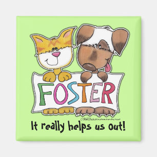 Imán Banner del perro y el gato sostienen al FOSTER
