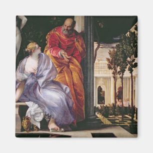 Imán Baño de Bathsheba, c.1575 (aceite sobre lienzo)