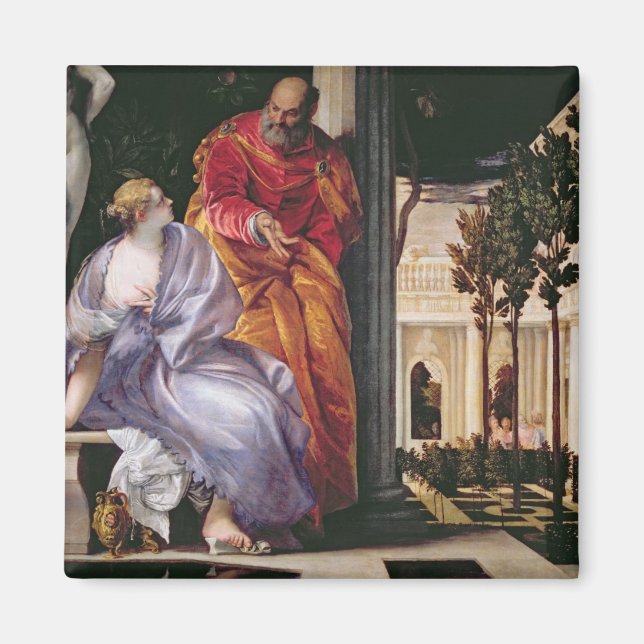 Imán Baño de Bathsheba, c.1575 (aceite sobre lienzo) (Frente)