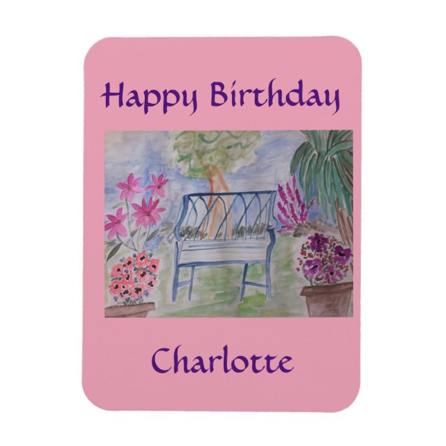 Imán Baño de jardín de verano (Vertical)