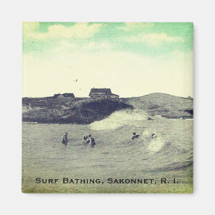 Imán Baño de surf, Sakonnet, RI (Warren's Point, LC)