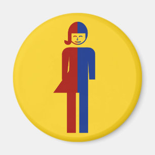 Imán Baño Ladyboy/Baño Tomboy ⚠ Rótulo tailandés 