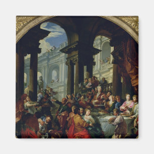 Imán Banquete debajo de un pórtico iónico, c.1720-25