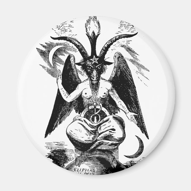 Imán Baphomet (negro) (Frente)
