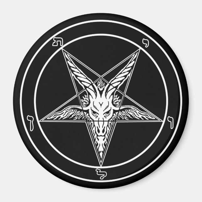 Imán Baphomet Old Style - 3 pulgadas (Frente)