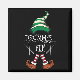 Imán Baquetas de Navidad Música Pijama Elfo Batería a j