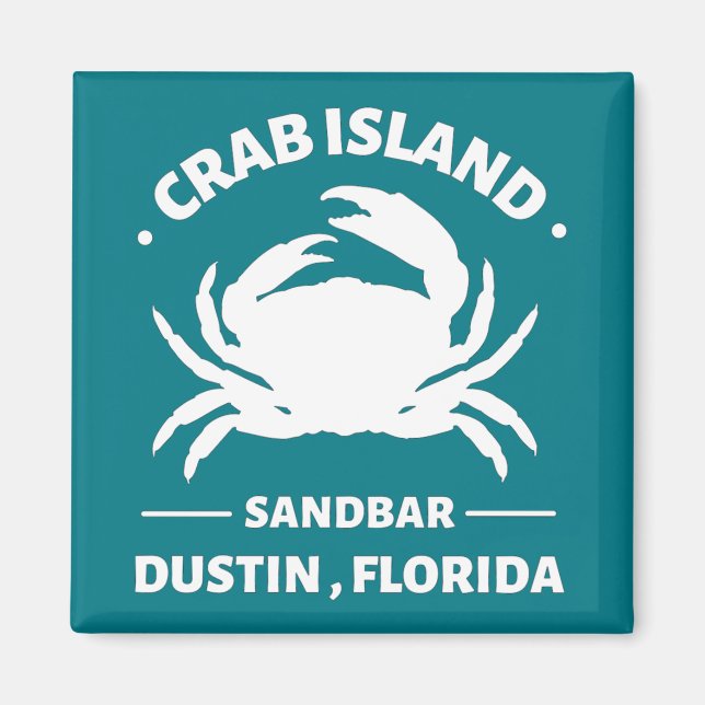 Imán bar de arena de isla de cangrejo Dustin Florida (Frente)
