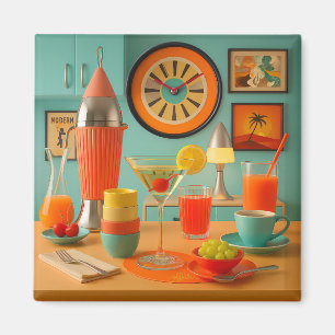Imán Bar de desayunos Martini retrofuturista atómico
