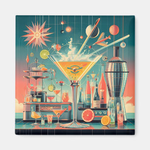 Imán Bar de Martini de Cítricos Futurista Atómico de Mi