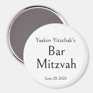 Imán Bar Mitzvah, Personalizado, Moderno Simple Minimal