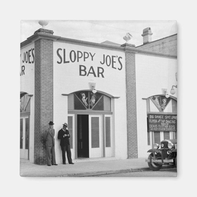 Imán Bar Sloppy Joe's, Key West, años 30 (Frente)