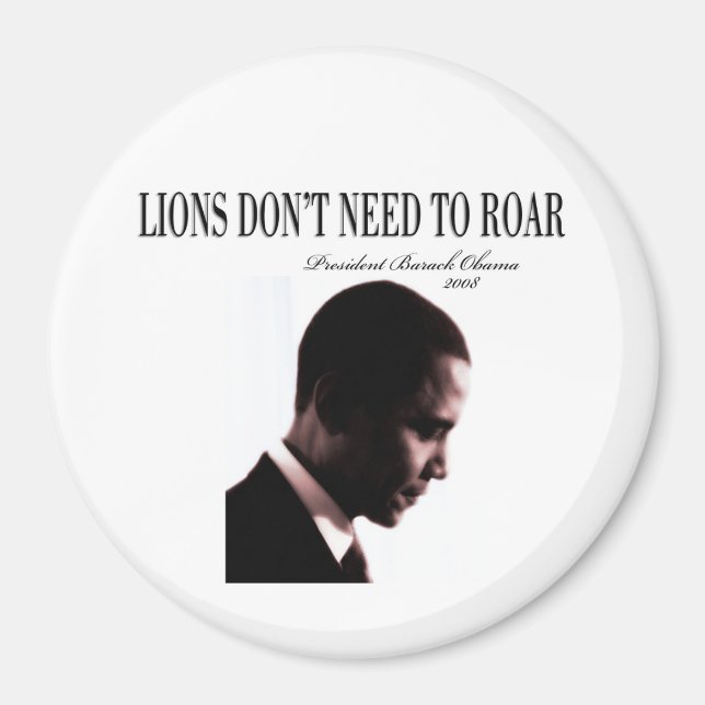 IMÁN BARACK OBAMA: LOS LEONES NO NECESITAN ROAR (Frente)