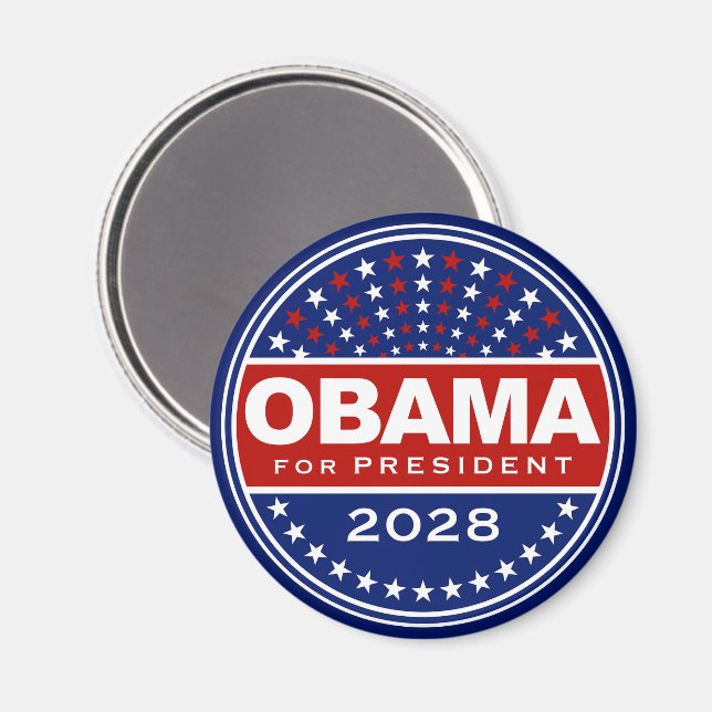Imán Barack Obama Presidente 2028 (Anverso/Reverso)