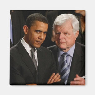 Imán Barack Obama y Ted Kennedy