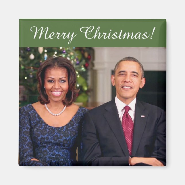 Imán Barack y Michelle 2013WA - Magnet Navidades (Frente)