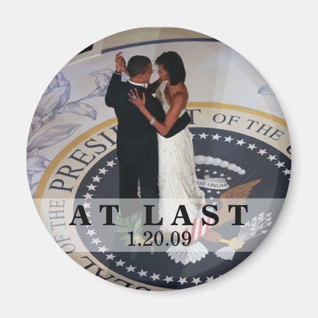 Imán Barack y Michelle Obama bailando en la inauguració (Frente)