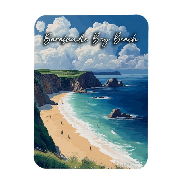 Imán Barafundle Bay Beach Wales (Vertical)
