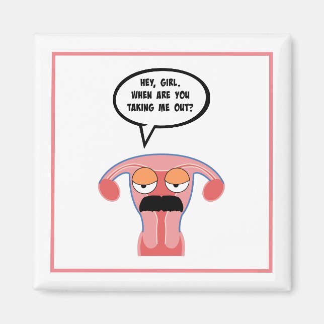 Imán Barato Novio Uterus Magnet (Frente)