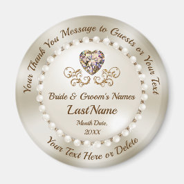 Imán Barato Personalizado, Boda Gracias Magnets,