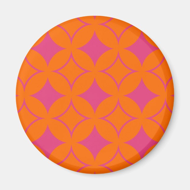 Imán Barba rosa y naranja (Frente)