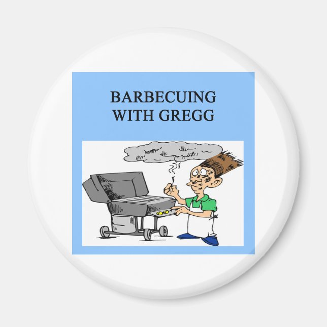Imán barbacoa con gregg (Frente)