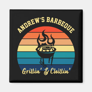 Imán barbacoa personalizada - escalofríos y parrillada