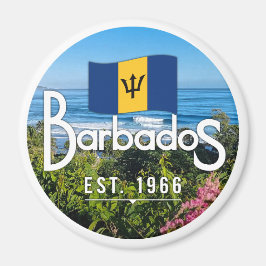 Imán "Barbados Este. Vista de la costa este de 1966" co