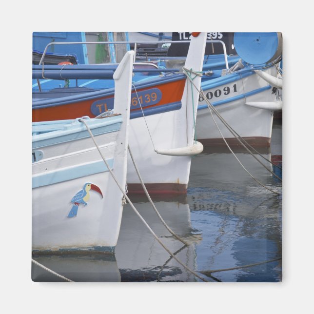 Imán Barcas de pesca típicas de Provenza pintadas en 2 (Frente)