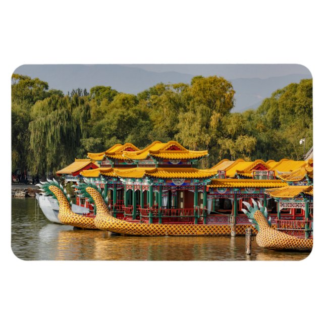 Imán Barcas Dragón Turísticas | Lago Kunming (Horizontal)