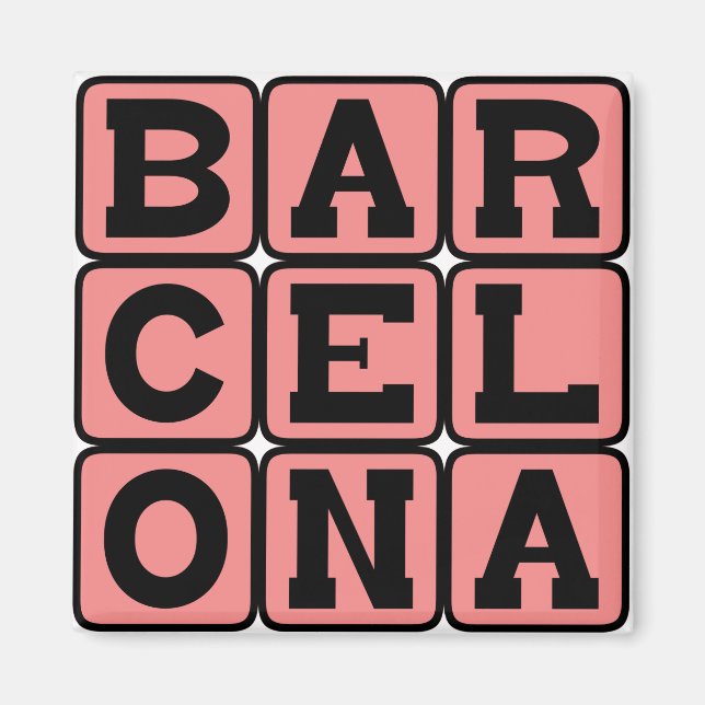 Imán Barcelona, ciudad de España (Frente)