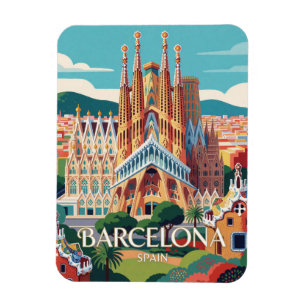 Imán Barcelona España Colorido Gaudí Viaje
