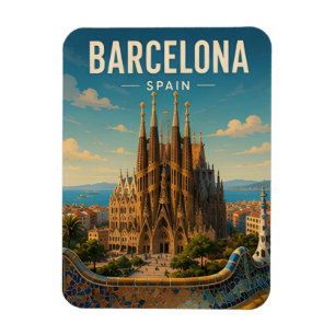 Imán Barcelona España Gaudí Mediterráneo Viaje 🏛️