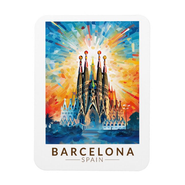 Imán Barcelona España La Sagrada Familia (Vertical)