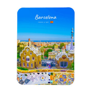 Imán Barcelona, España - Park Guell Mosaico Gaudi Redon
