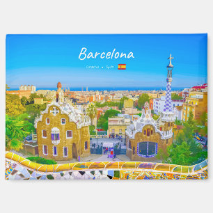 Imán Barcelona, España - Parque Güell Mosaico Gaudí