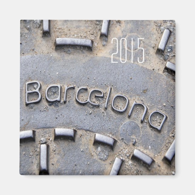 Imán Barcelona España Viaje Frigorífico Año de cambio d (Frente)